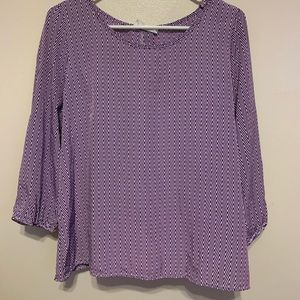 Purple & White chevron blouse